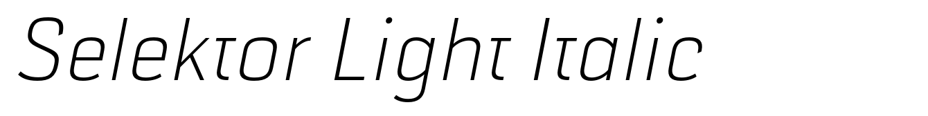 Selektor Light Italic